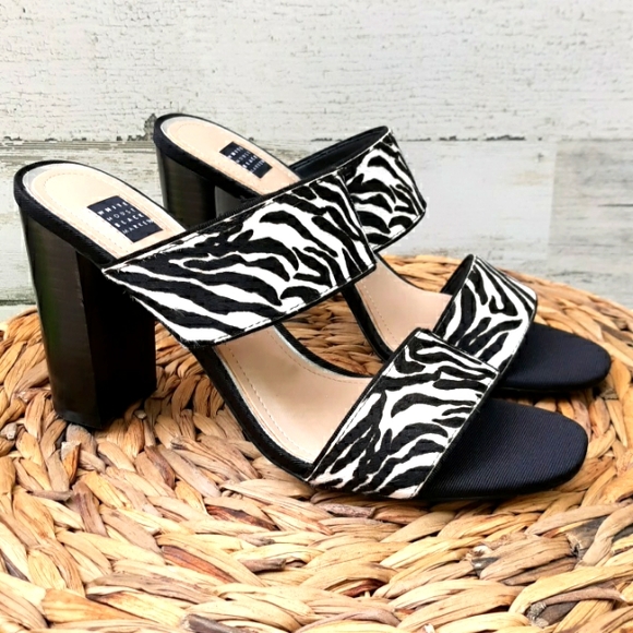 NWOT WHITE HOUSE BLACK MARKET CECILIA LEATHER SANDALS/SLIDES - Picture 11 of 11